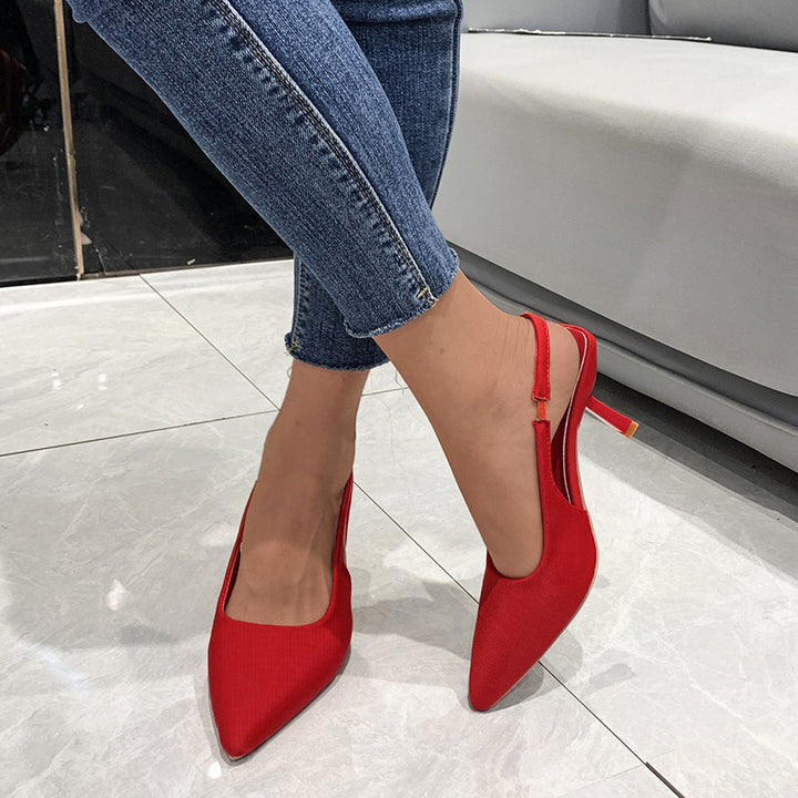 Damen Slingback-Pumps mit spitzer Zehenpartie und elegantem Absatz Drune