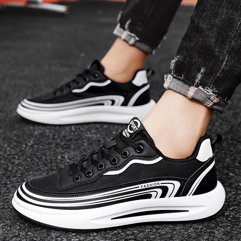 Herren Leichter atmungsaktiver Mesh-Sneaker mit ergonomischer Plateausohle Drune