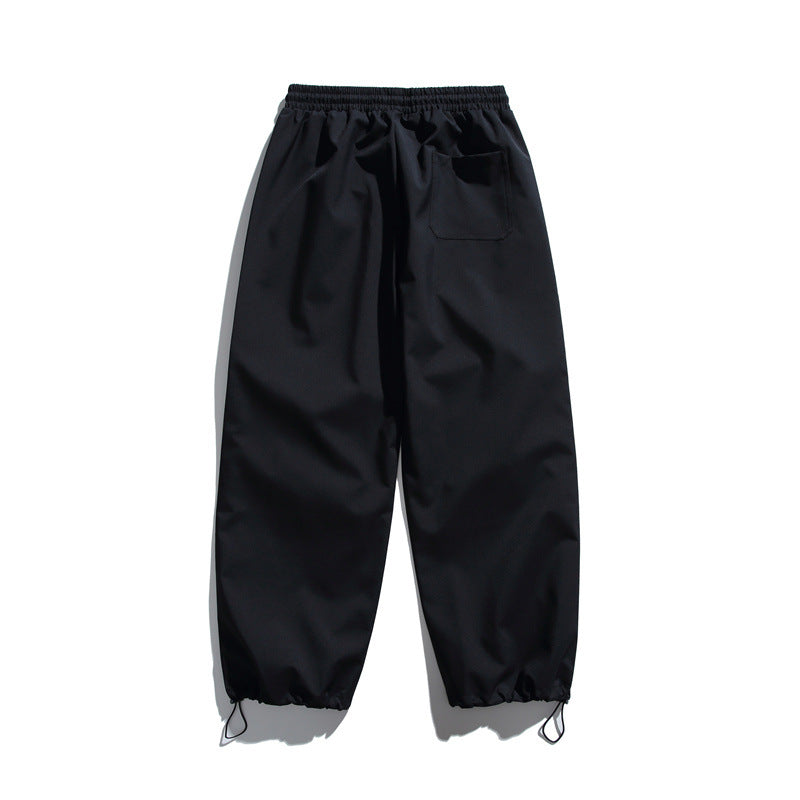 Unisex Technische Cargo-Joggerhose mit elastischem Bund, Reißverschlusstasche und Kordelzug Drune