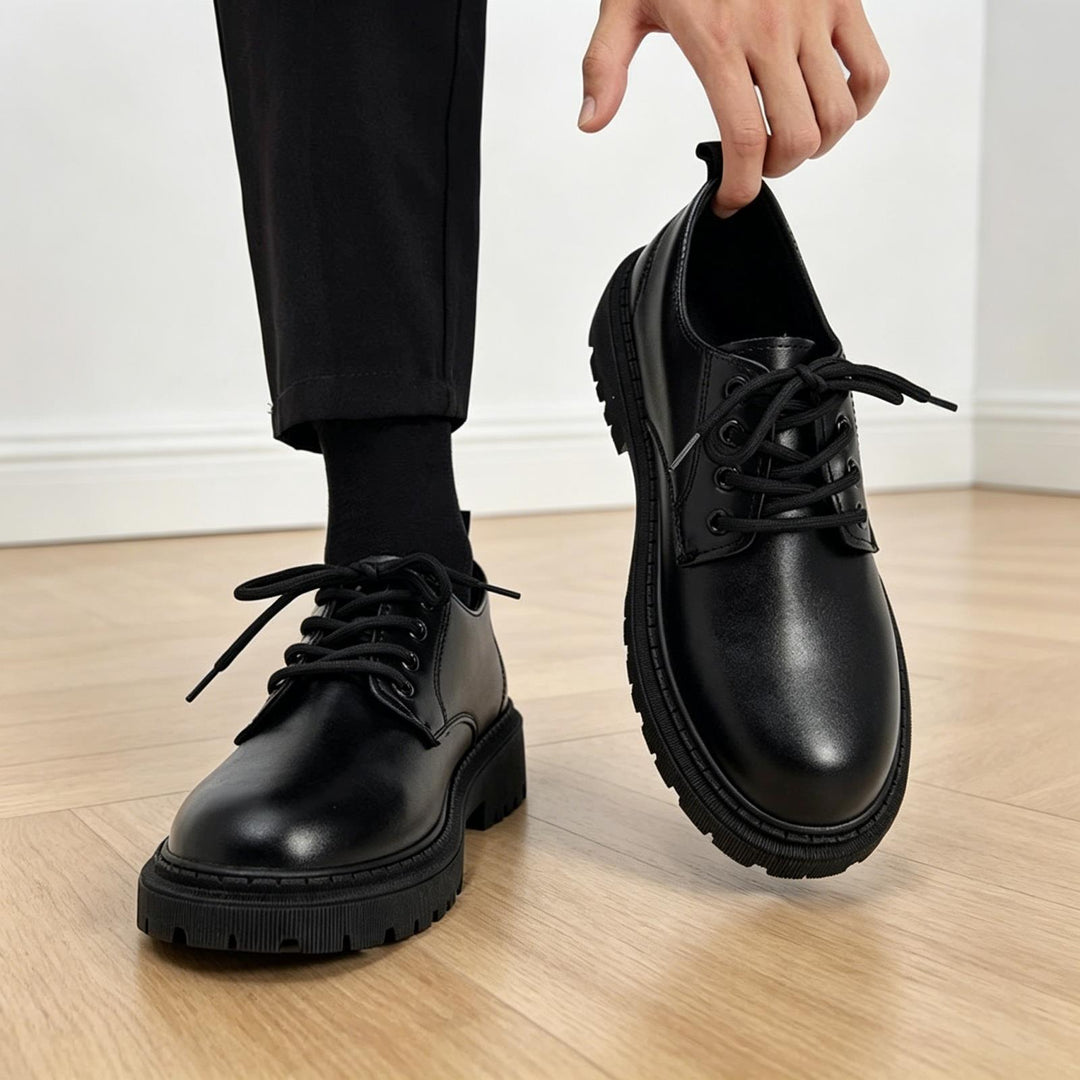 Herren Stilvolle Leder Schnürschuhe Drune