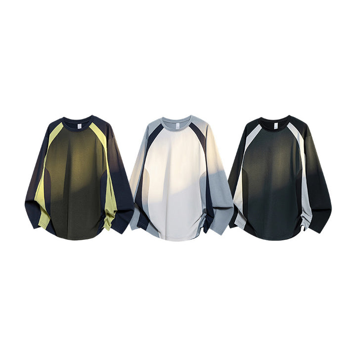 Herren Oversized Performance-Langarmshirt mit Raglanärmeln und Mesh‑Einsätzen Drune