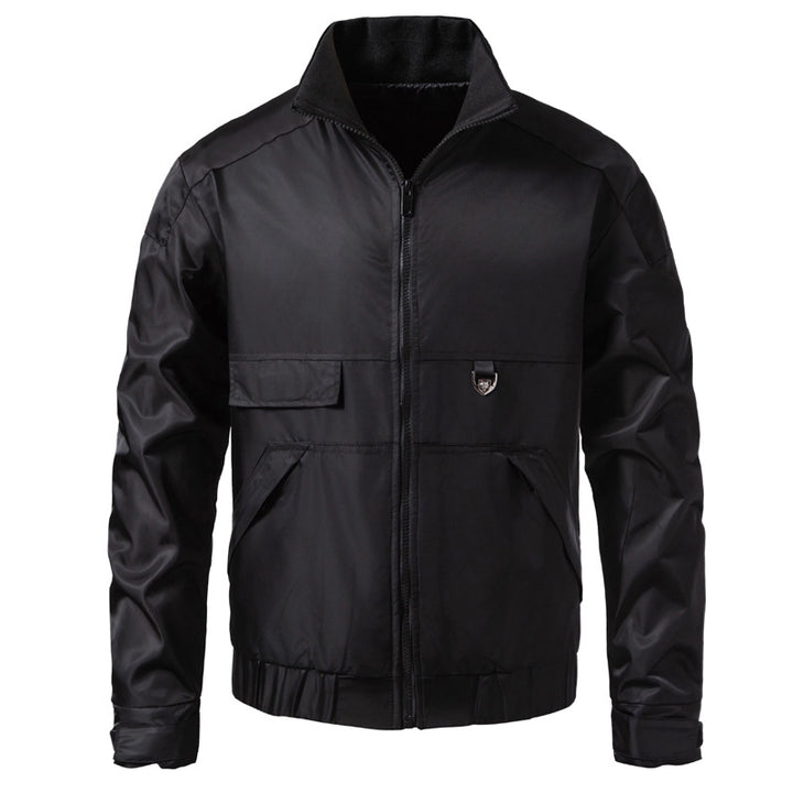 Herren wasserabweisender Utility-Blouson mit Stehkragen, Känguru‑ und Patten‑Taschen Drune