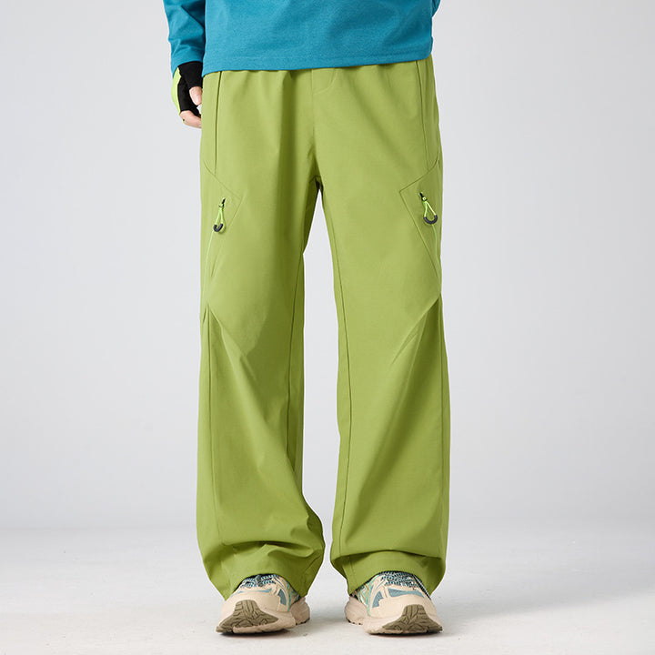Herren Weite technische Cargo-Hose mit Utility-Taschen und elastischem Bund Drune