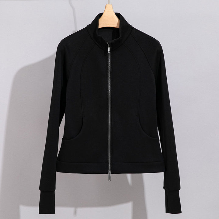 Damen Performance-Trainingsjacke mit Stehkragen und Daumenloch Drune