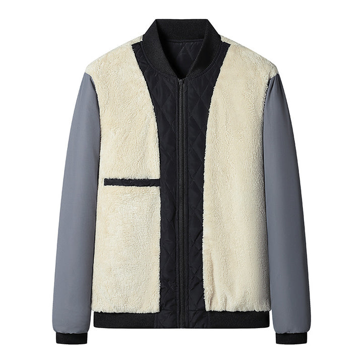 Herren -isolierte Stepp-Bomberjacke mit Sherpa-gefüttertem Kragen Drune