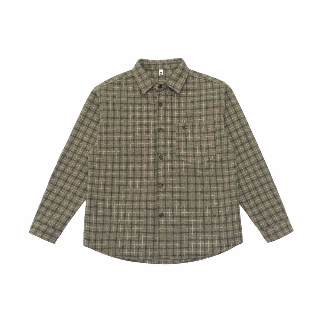 Unisex Kariertes Hemdjacke-Overshirt aus Wollmischung Drune