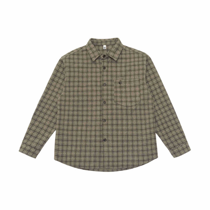 Unisex Kariertes Hemdjacke-Overshirt aus Wollmischung Drune