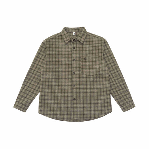 Unisex Kariertes Hemdjacke-Overshirt aus Wollmischung Drune