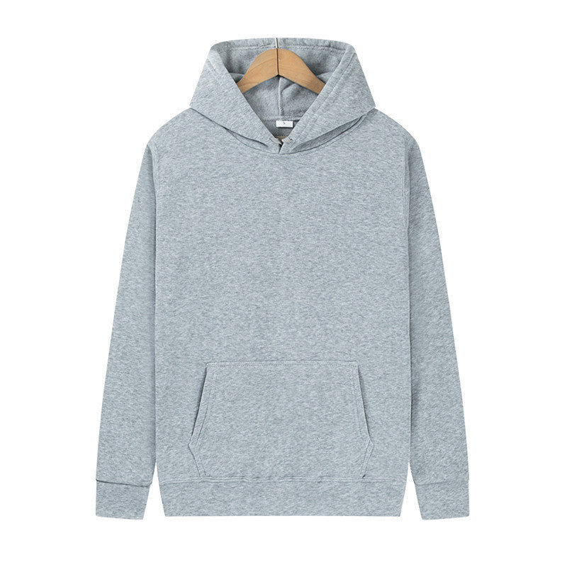 Unisex minimalistischer Kapuzenpullover ohne Reißverschluss mit innen angerautem French-Terry und integrierter Kängurutasche Drune