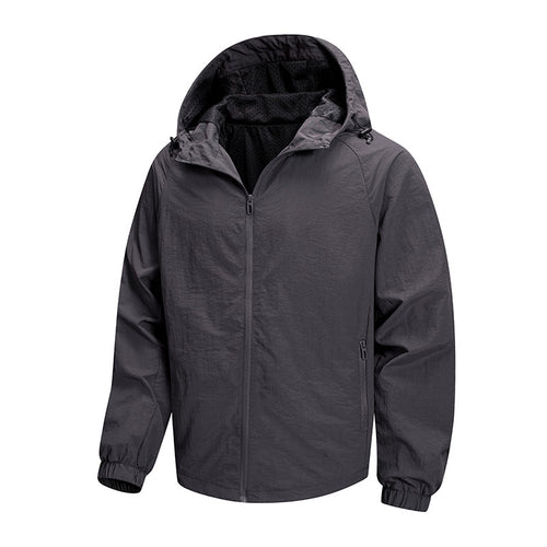 Herren Ultraleichte Packbare Kapuzenjacke mit atmungsaktivem Mesh‑Futter Drune