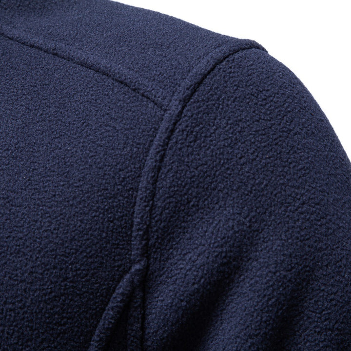 Herren Fleecejacke mit Stehkragen und durchgehendem Reißverschluss Drune