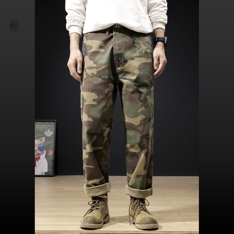 Herren Cargohose mit modernen Camouflage-Details und bequemen Schnitt Drune