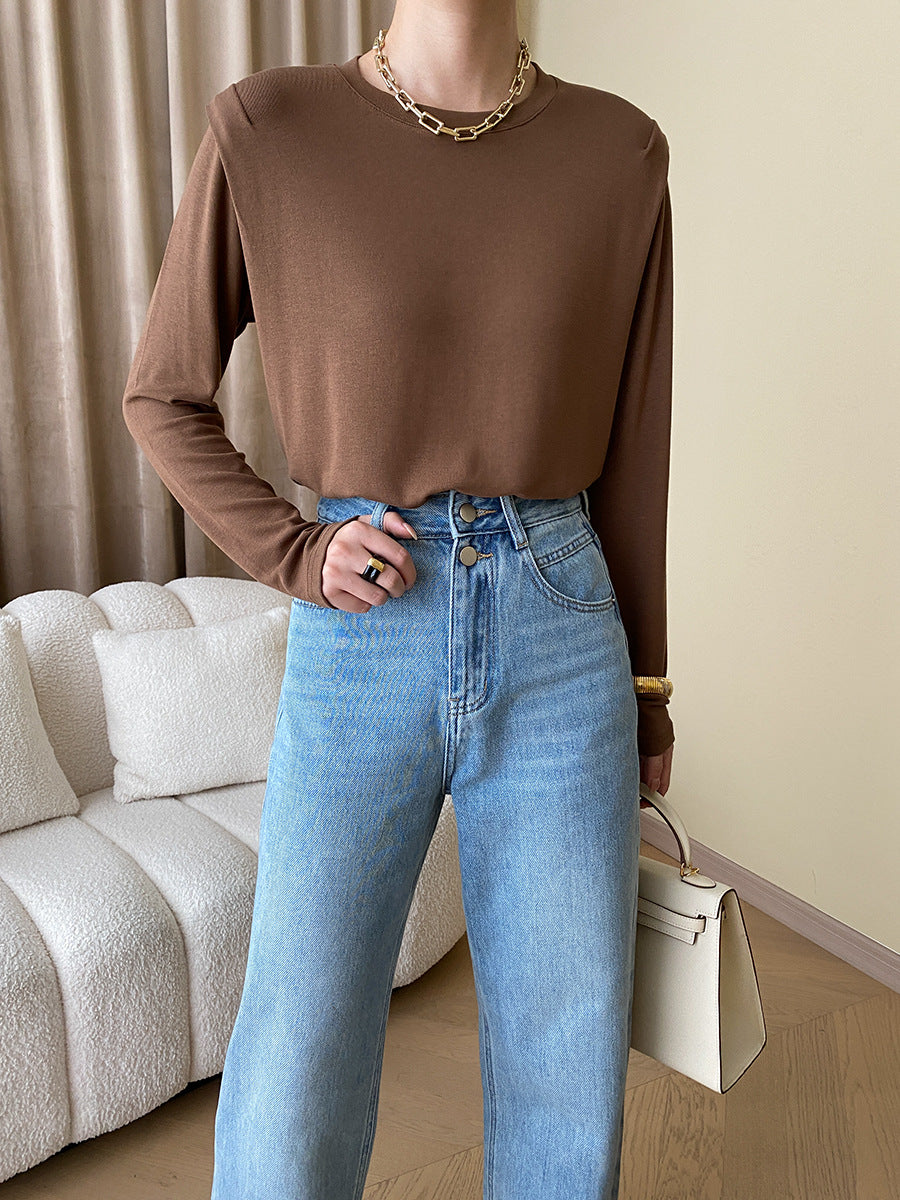 Damen Sportliches Langarmshirt mit elegantem Schnitt Drune