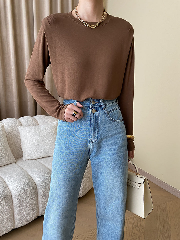 Damen Sportliches Langarmshirt mit elegantem Schnitt Drune