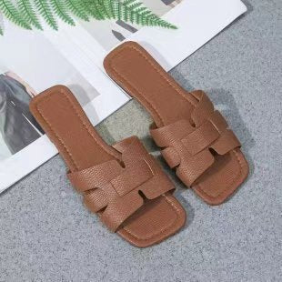 Damen Komfortable Slidesandalen mit modischem Riemen-Design Drune