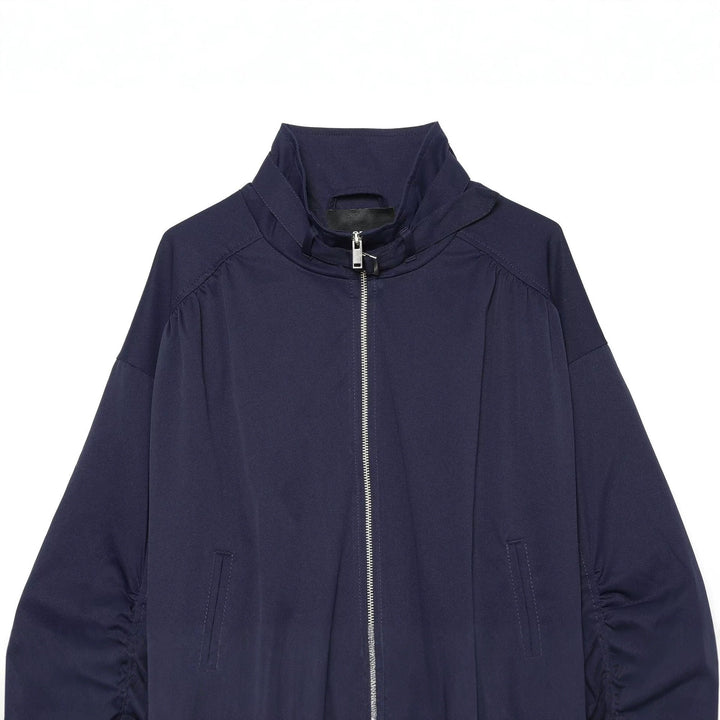 Damen Cropped-Blouson mit hohem Stehkragen, voluminösen Raffungärmeln und Metallreißverschluss Drune