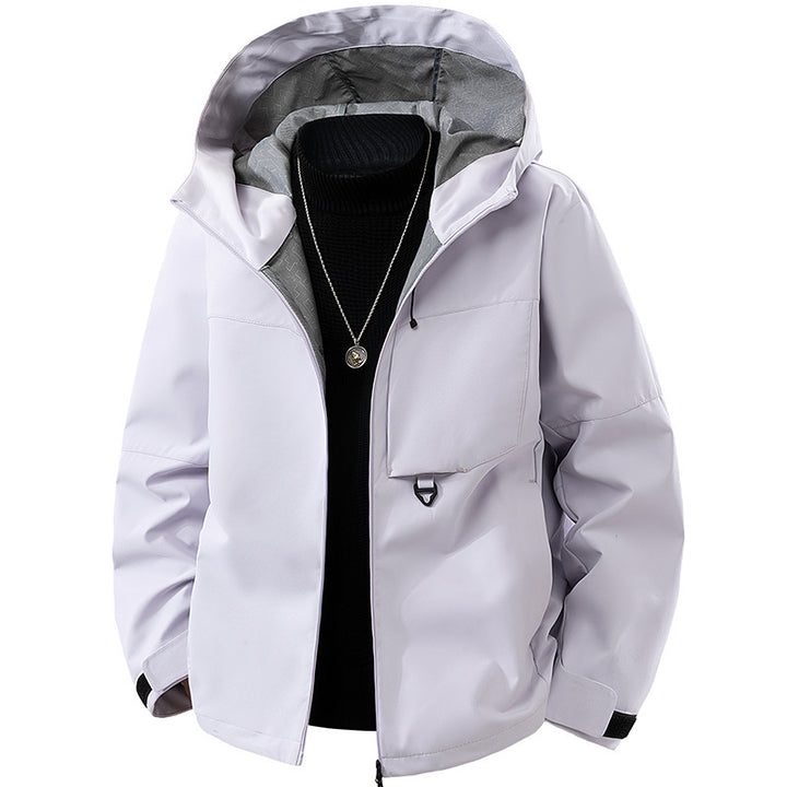 Herren technische Kapuzen-Softshelljacke mit verstellbarer Kapuze und Utility-Taschen Drune