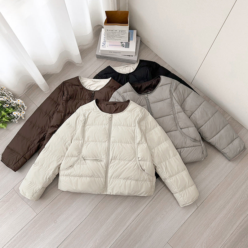 Damen Bequeme gesteppte Freizeitjacke mit hochschließendem Kragen und seitlichen Taschen Drune