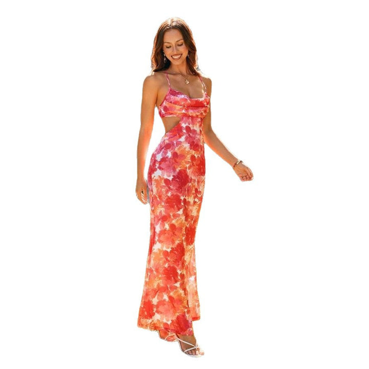 Damen Maxikleid mit Cut-Out und floralem Design Drune
