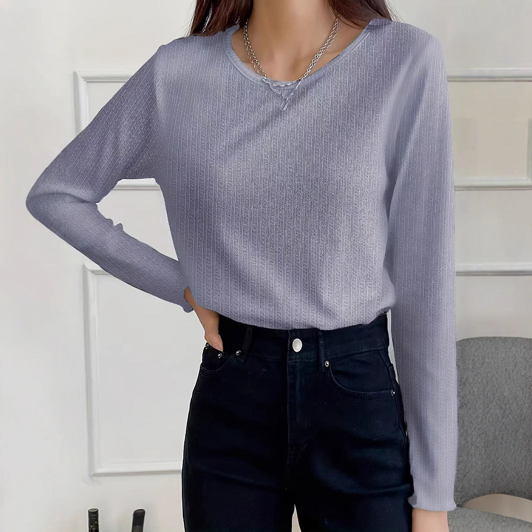 Drune | Slim-Fit Vielseitiges Langarm Rundhals-T-Shirt