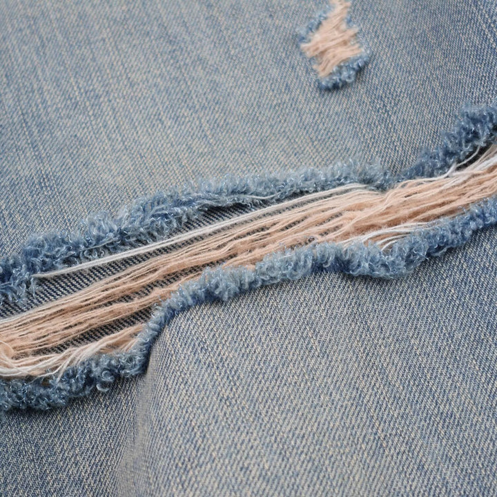 Damen Weitgeschnittene Destroyed-Jeans mit tiefer Leibhöhe und geradem Bein Drune