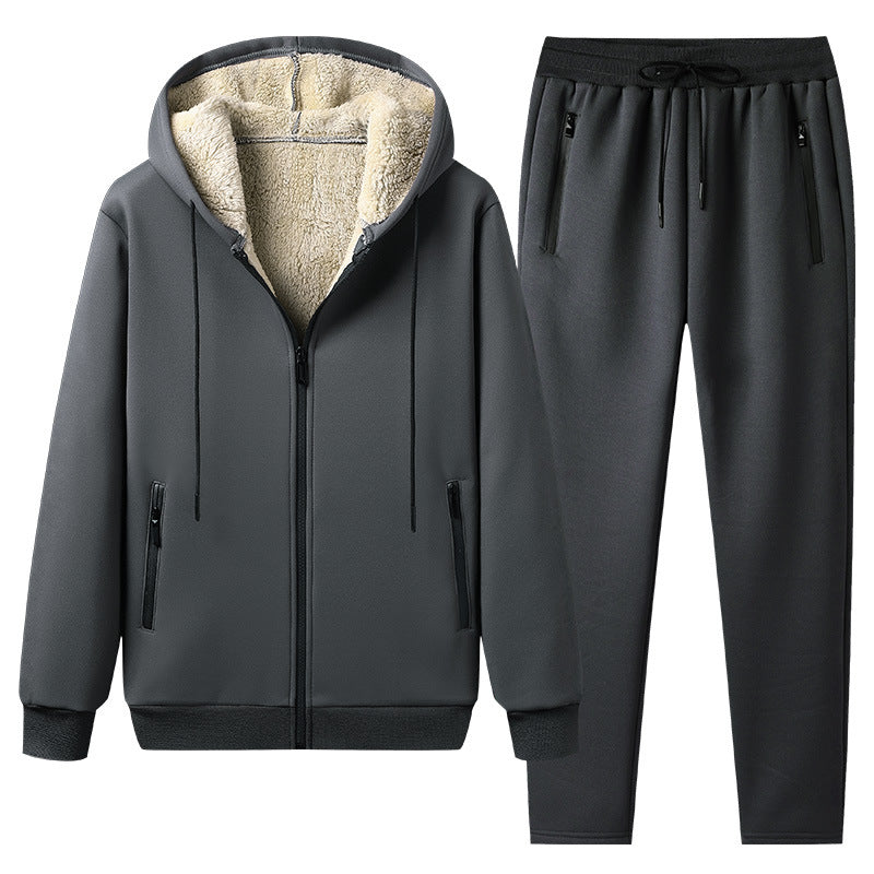 Herren Sportliche Fleece Jacke und Hose Set