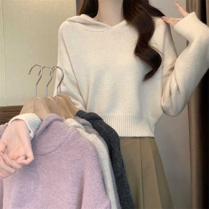Damen Modischer Hoodie mit lässiger Passform und strukturiertem Material Drune