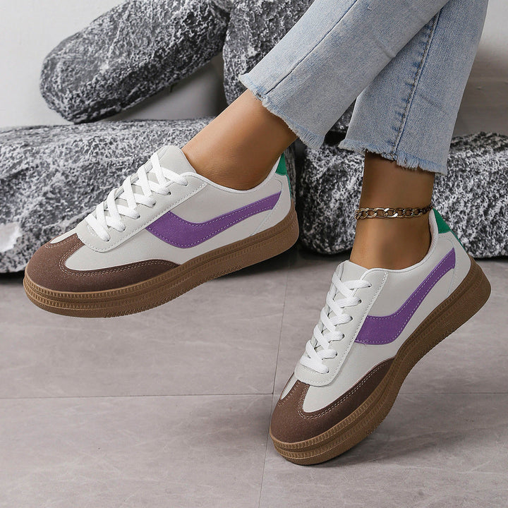 Damen Sportliche Sneaker mit modischem Farbkontrast und rutschfester Sohle Drune