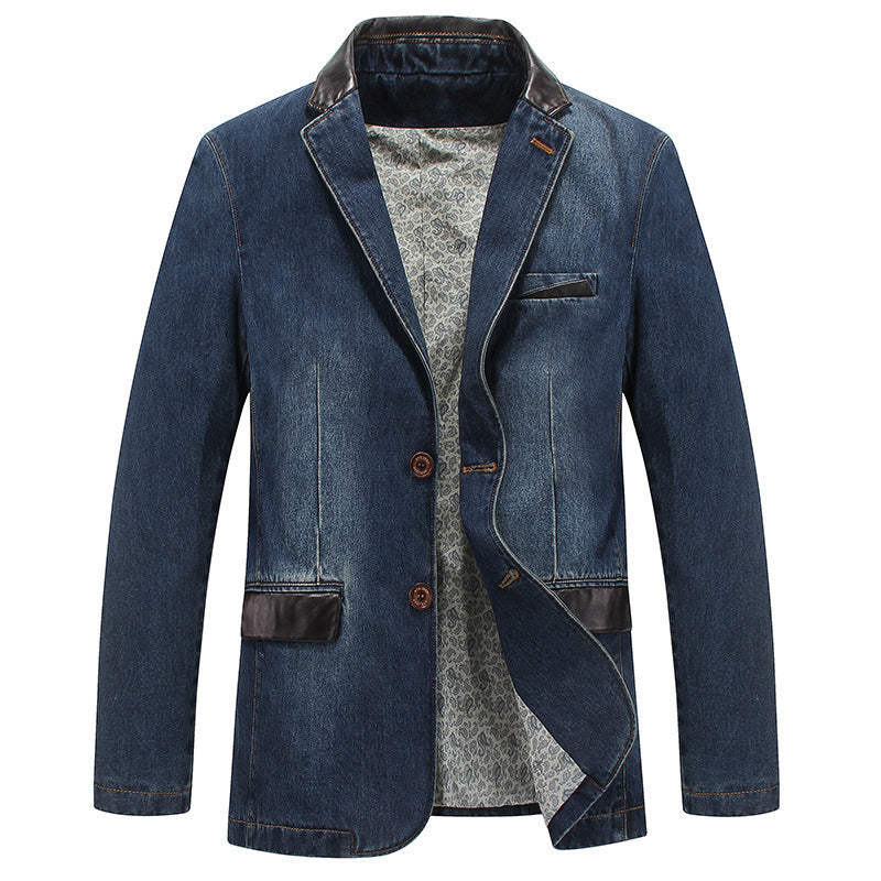 Herren Modischer Denim Blazer mit feinen Akzenten Drune