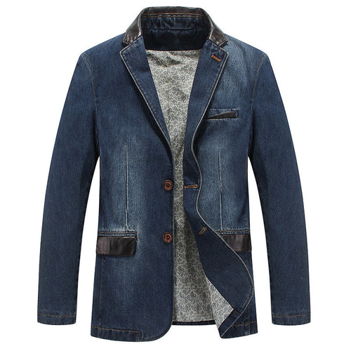 Herren Stilvoller Denim Blazer Drune