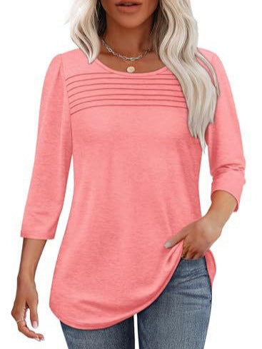 Damen Elegant geschnittenes Oberteil mit gerafften Details Drune