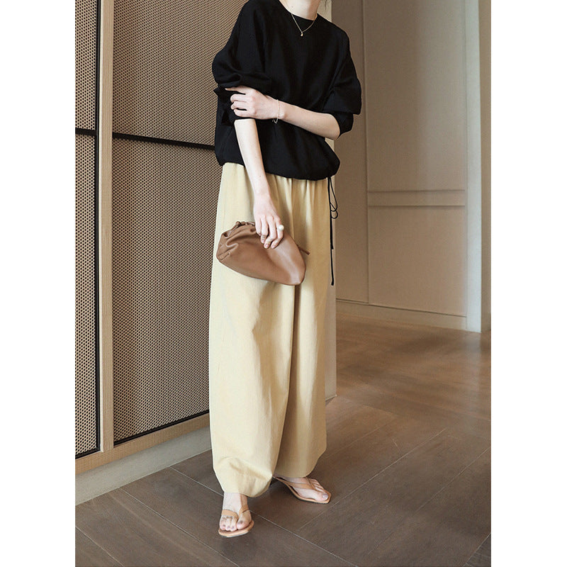 Damen Elegante und luftige Bluse mit ballonärmel Drune