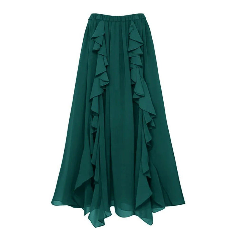 Damen Badeanzug-Set mit voluminösen Rüschendetails und elegantem Überrock Drune