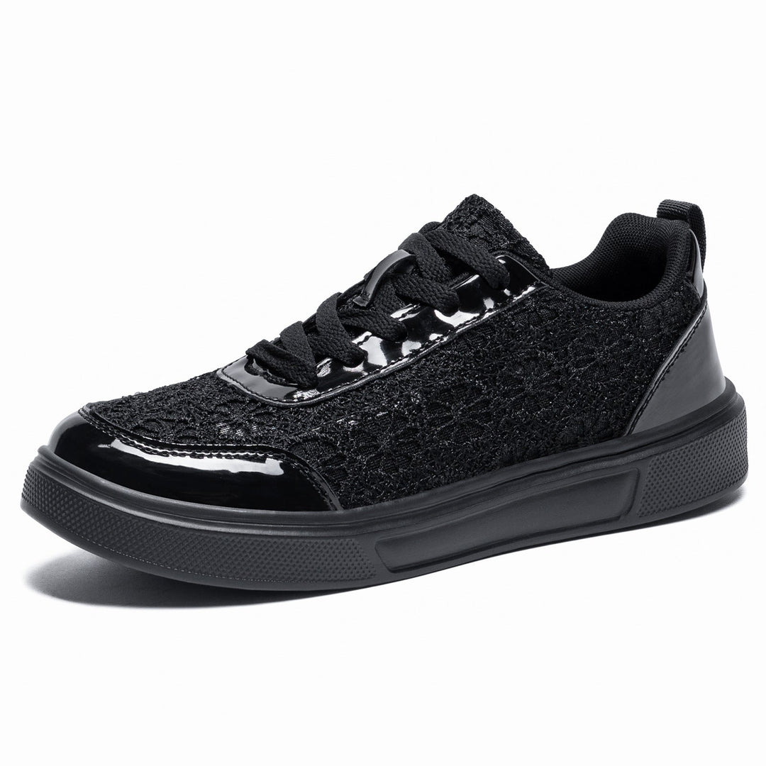 Damen Sneakers mit filigraner Spitzenoptik und dämpfender Sohle Drune