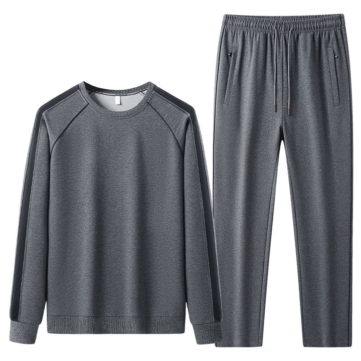 Herren Freizeit-Trainingsanzug-Set aus weichem Jersey mit Raglanärmeln & elastischem Kordelbund Drune