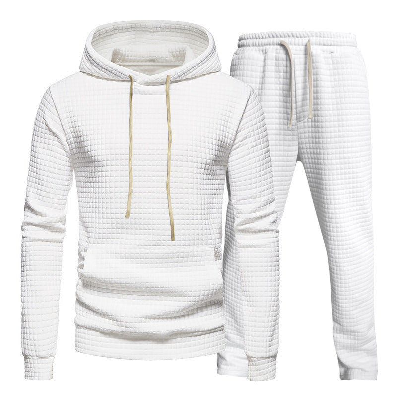 Herren lässiges Jogginganzug-Set mit strukturiertem Hoodie und bequemen Sweatpants Drune