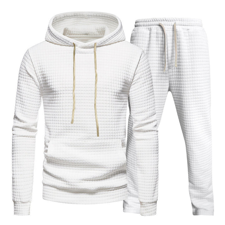 Herren lässiges Jogginganzug-Set mit strukturiertem Hoodie und bequemen Sweatpants Drune