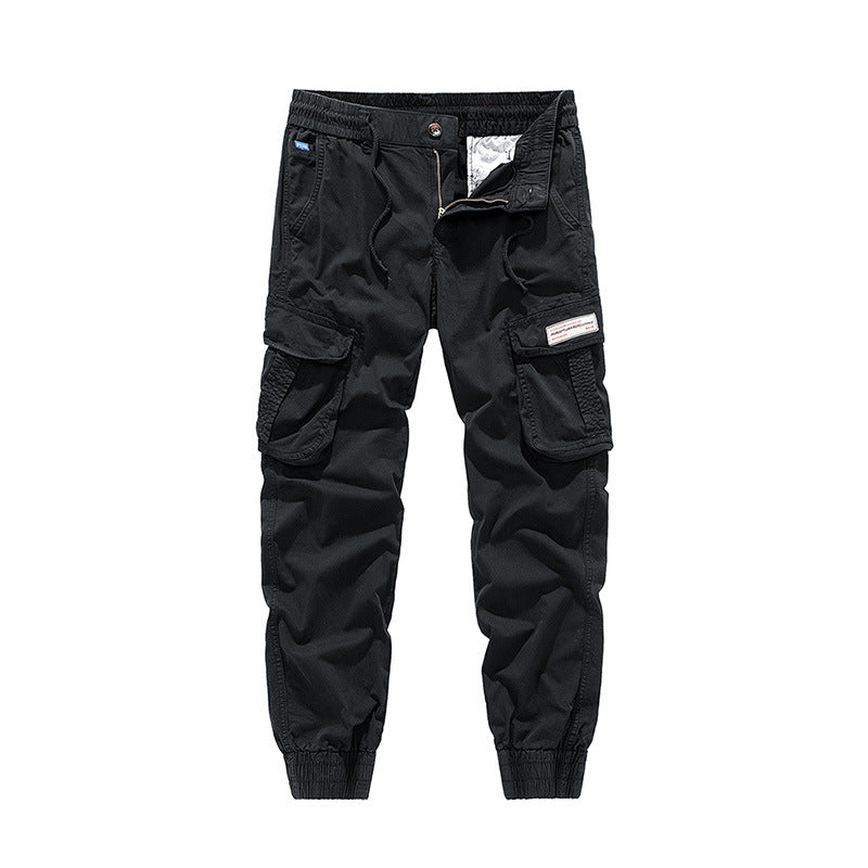 Herren Utility‑Cargo‑Jogger mit elastischem Komfortbund, Mehrfach‑Klappentaschen und gerippten Knöchelbündchen Drune