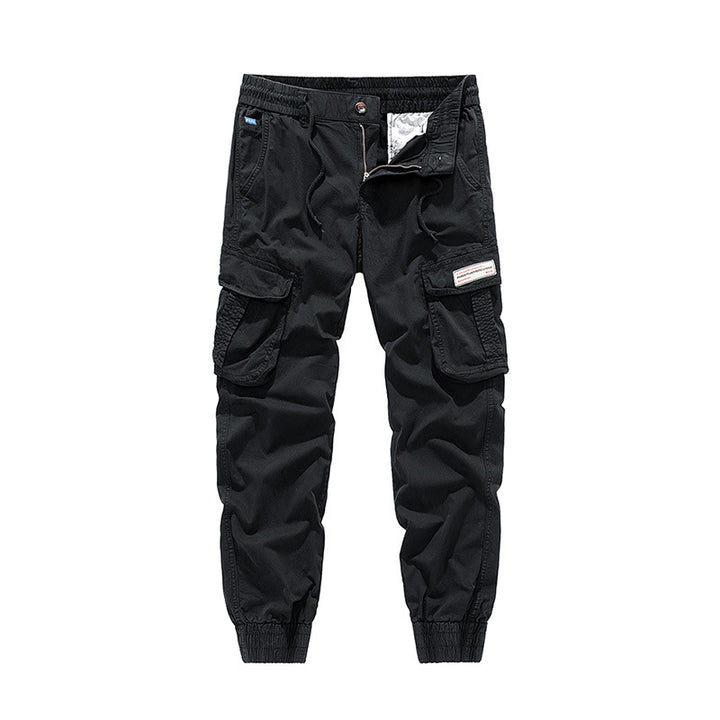Herren Utility‑Cargo‑Jogger mit elastischem Komfortbund, Mehrfach‑Klappentaschen und gerippten Knöchelbündchen Drune