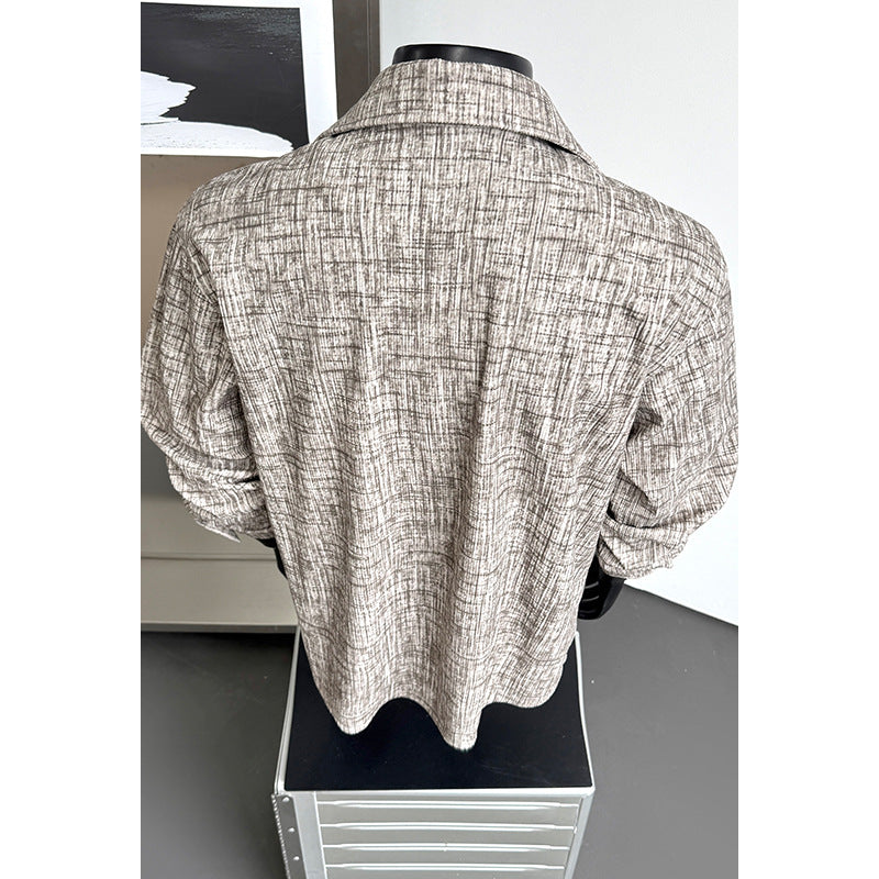 Herren Lässige Langarm-Hemdjacke Drune