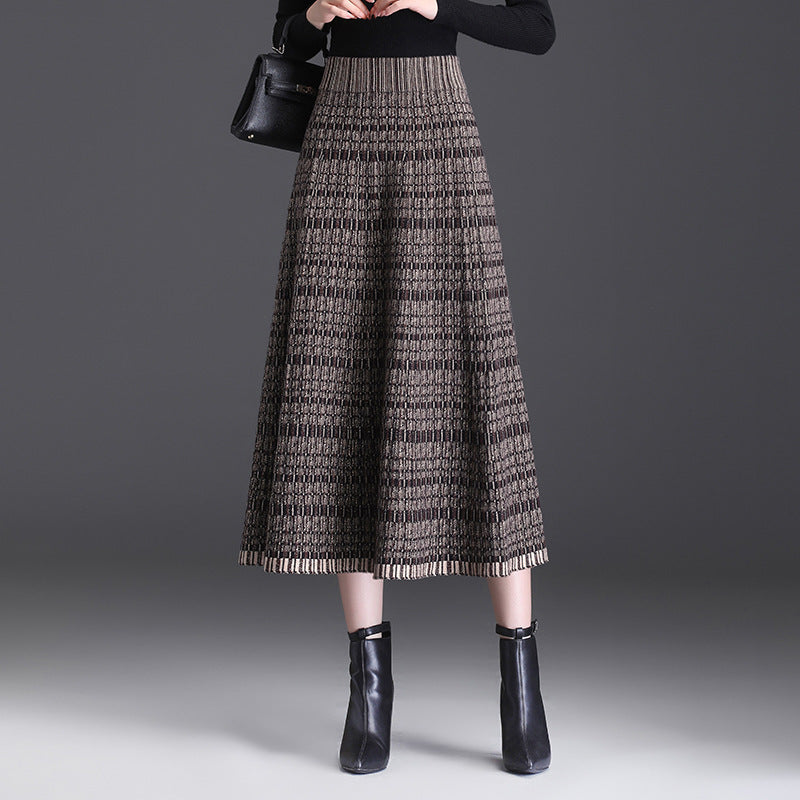 Damen Midi-Rock Drune