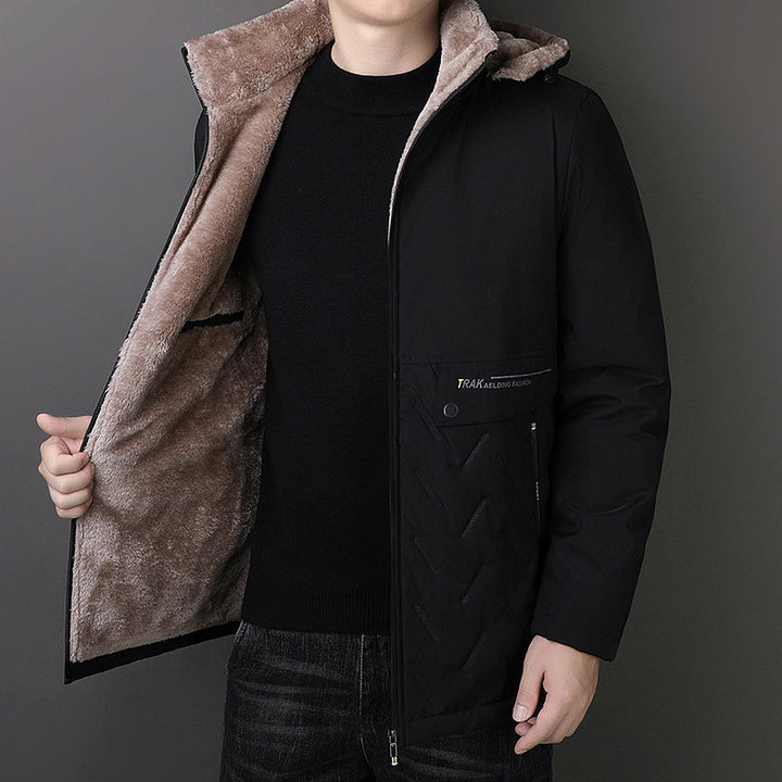 Herren Thermo-Parka mit Teddyfutter und Kapuze Drune