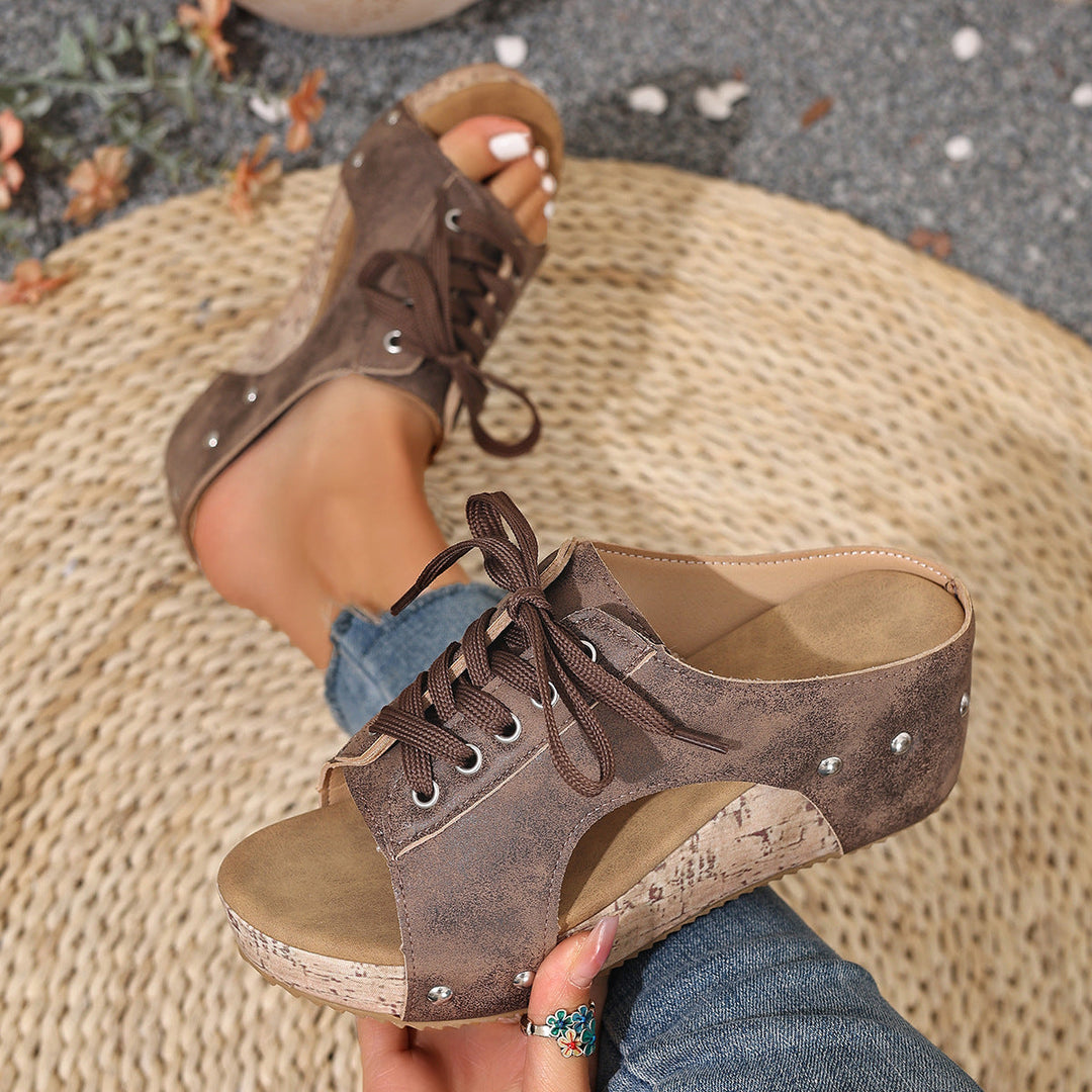 Damen Plateau Sandalen Drune