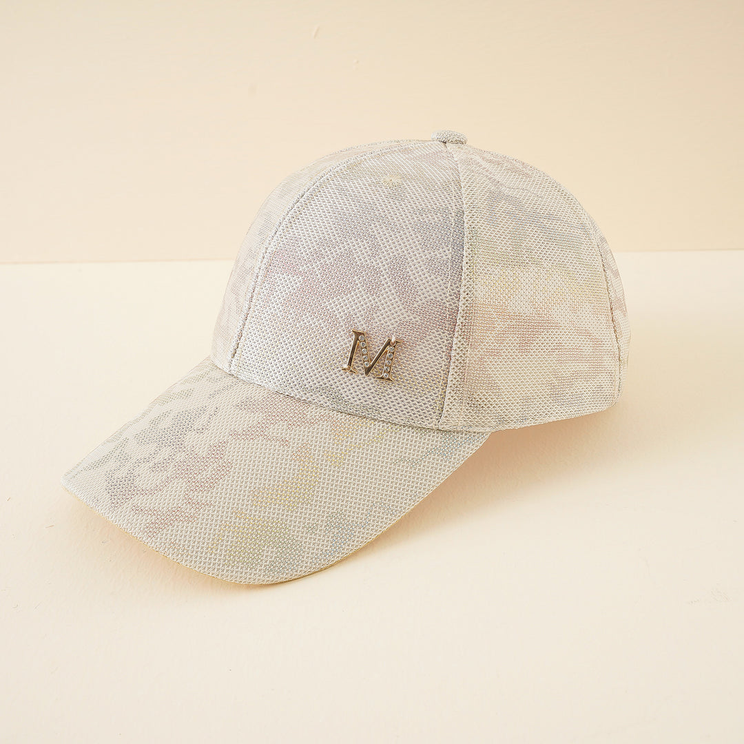 Damen modische Baseball-Cap mit stilvollem Mesh-Design und Glitzer-Applikation Drune