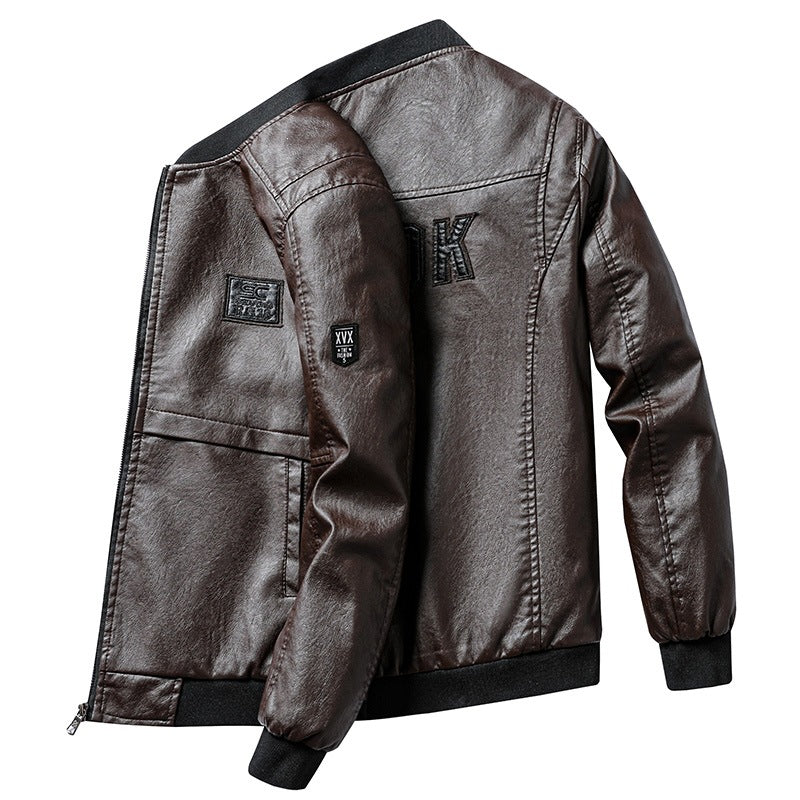 Herren Modische Kunstleder-Bomberjacke Drune 1787738231