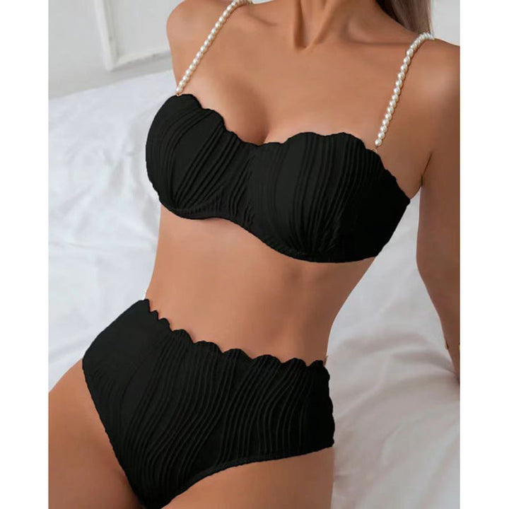 Damen Hochwertiger Push-Up Bikini mit Skulptur-Rippdesign Drune
