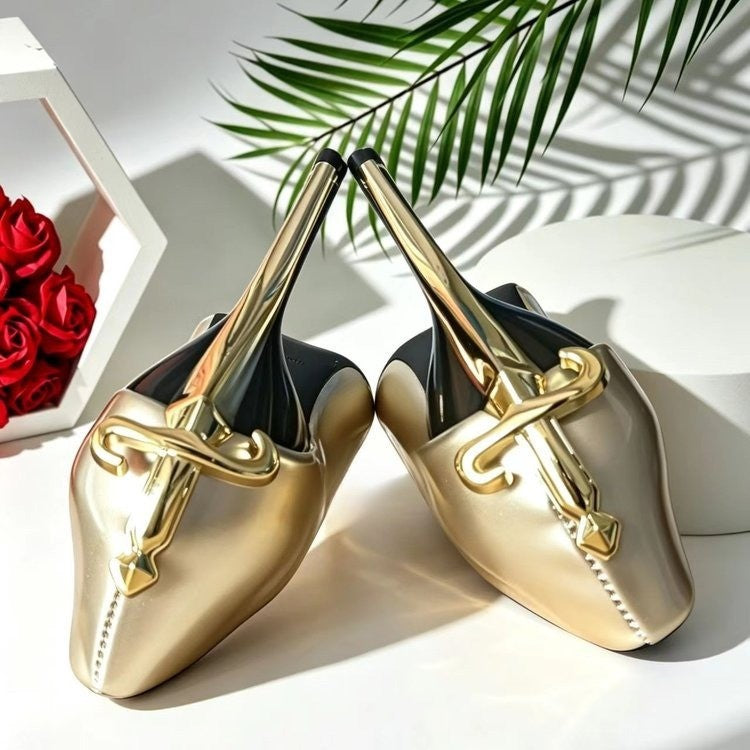 Damen Luxuriöse Absatzpumps mit Dolch‑Ornament am Stiletto Drune