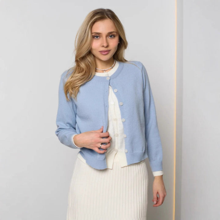 Damen Eleganter Cardigan mit Knopfdetails Drune