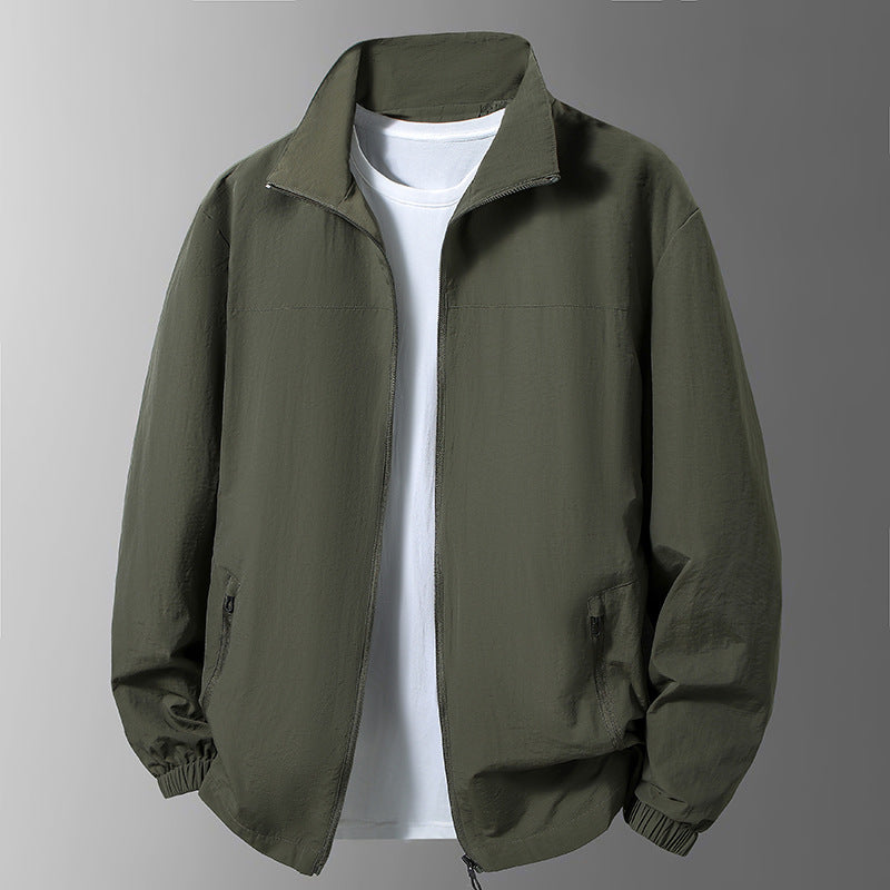 Herren Leichte Übergangsjacke mit hohem Kragen und praktischen Taschen Drune