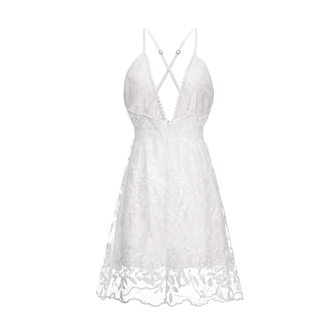Damen Strandkleid mit zarten Stickereien Drune